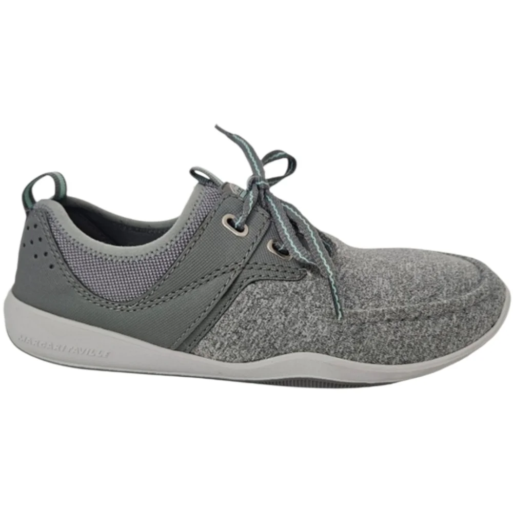Margaritaville Traveler Freedom Boat Shoes Gray Teal Comfort Sneakers Size 6